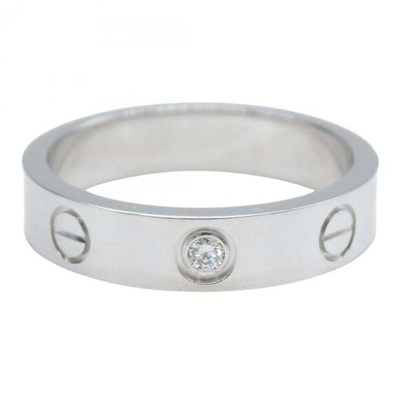 CARTIER 18k Silver Diamond Love Ring - Picture 2 of 8